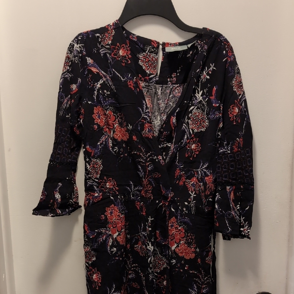 Anthropologie Maeve Floral Bird Print Women's Jumpsuit - Picture 2 of 6